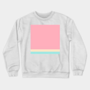 An unthinkable tranquility of Soft Pink, Blue Lagoon, Magic Mint and Pale Peach stripes. Crewneck Sweatshirt